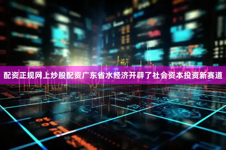 配资正规网上炒股配资广东省水经济开辟了社会资本投资新赛道