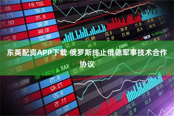 东英配资APP下载 俄罗斯终止俄德军事技术合作协议